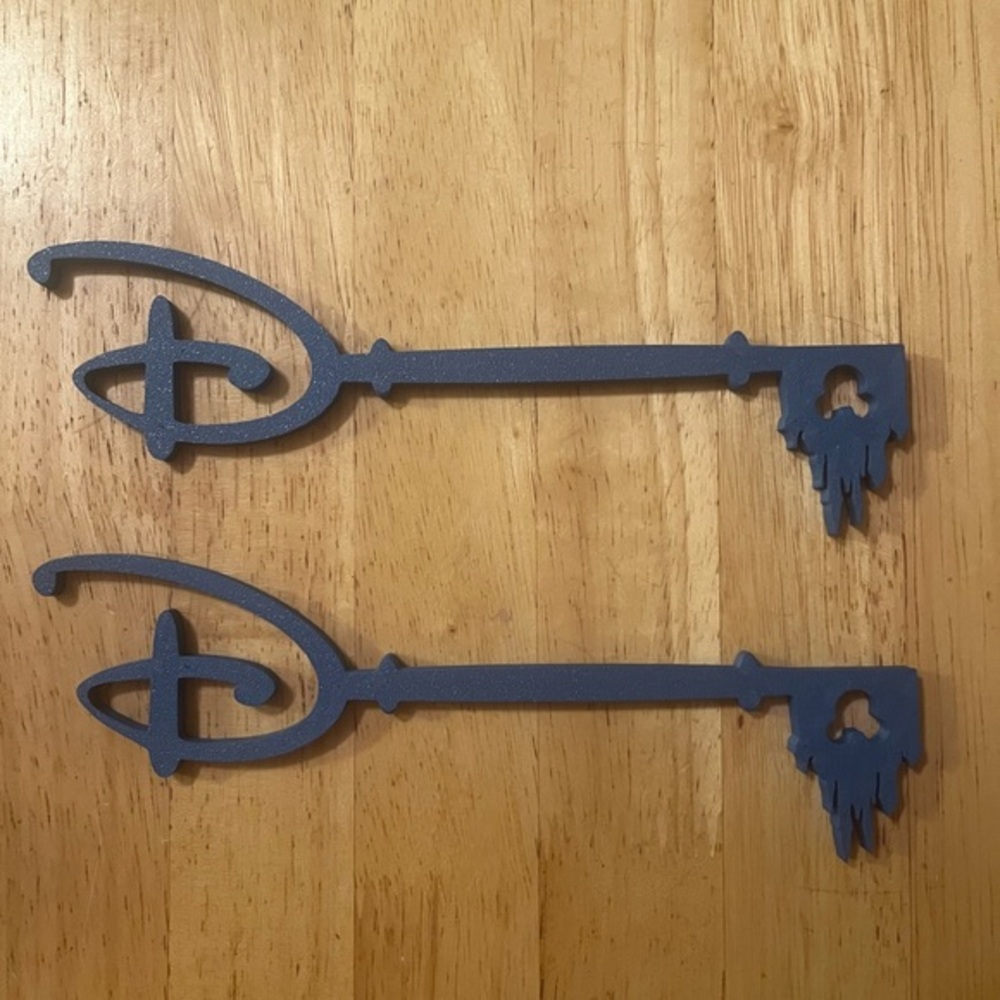 3D Printed Disney Inspired Key magnets. Bundle of 2.